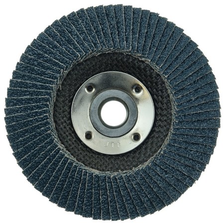Weiler 4-1/2" Tiger Paw Abrasive Flap Disc, Conical (TY29), 36Z, 5/8"-11 UNC 51123